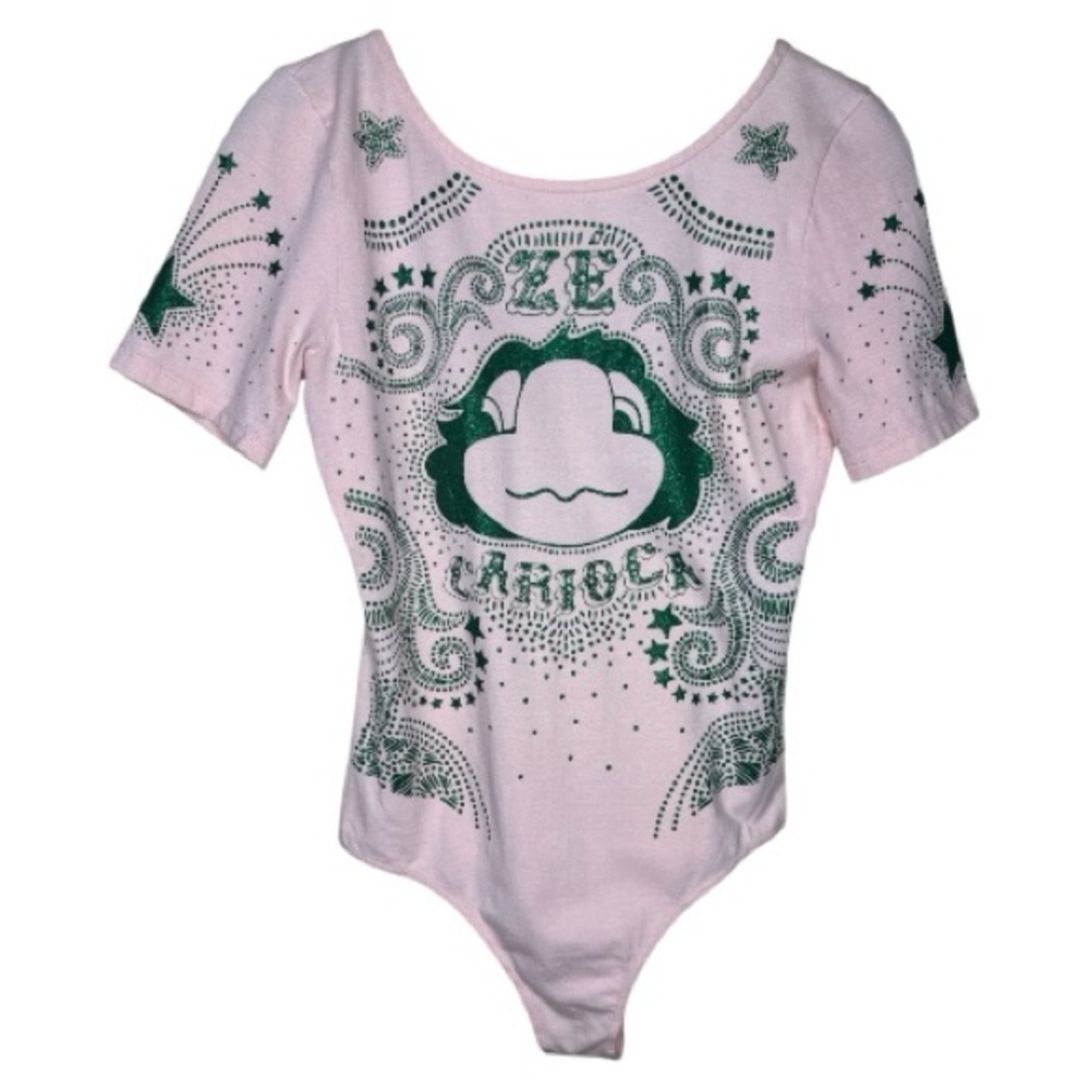 Farm Rio Disney Zé Carioca Pink Bodysuit Medium - Picture 2 of 10